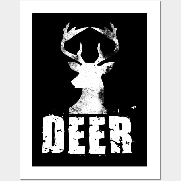 Retro Deer Wall Art by Imutobi